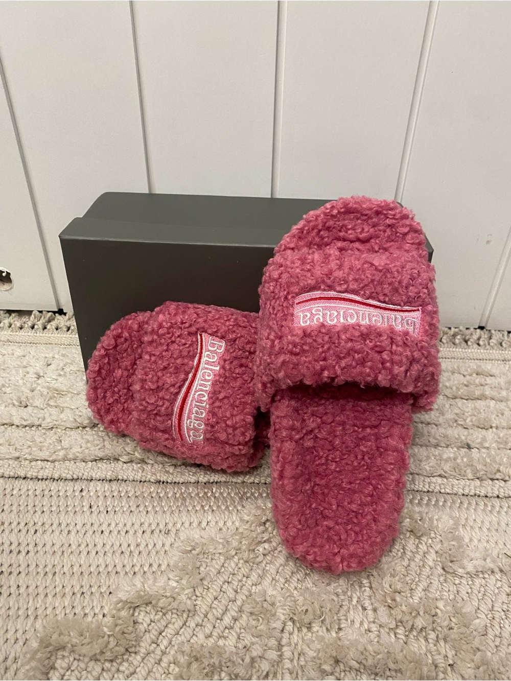Slippers on Rug